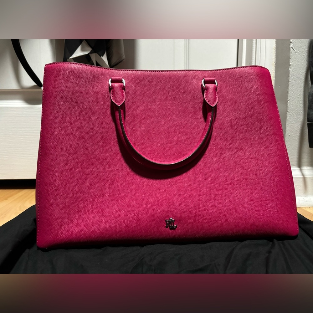 Barely Used Lauren Ralph Lauren Hanna Satchel Bag